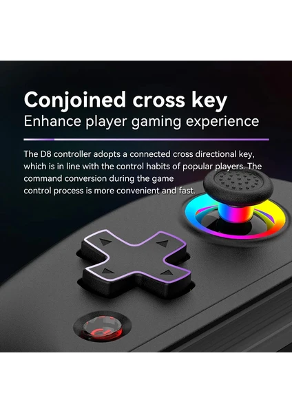 Bilişim Burada Turbo D8 Teleskopik Oyun Denetleyicisi Gamepad - Android, iOS, PC İçin BT 5-2 Destekli